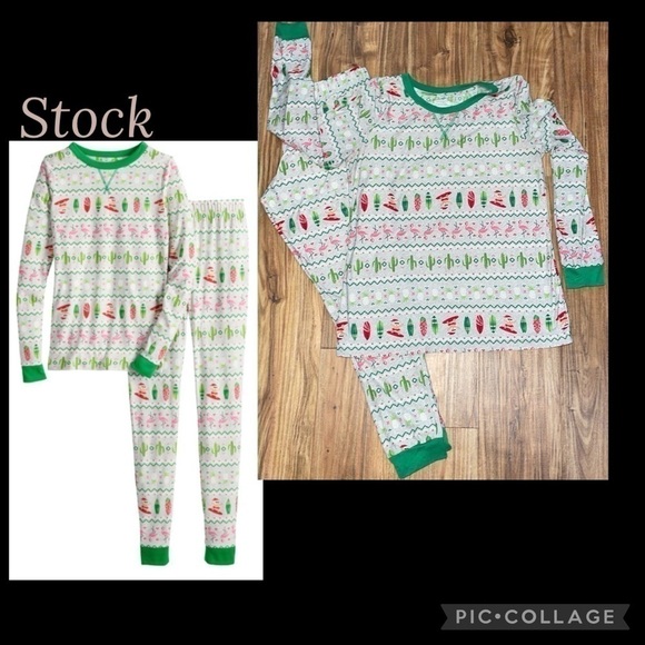 Jammies for your family women’s pajamas large surf Santa holiday Christmas pjs - Picture 1 of 6